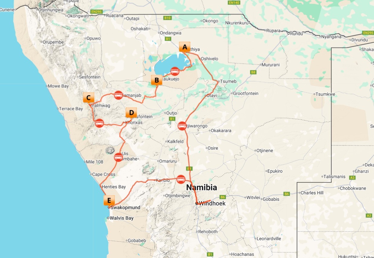 9 DAY  Tour MAP-1