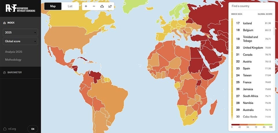 Namibia number two in press freedom in Africa